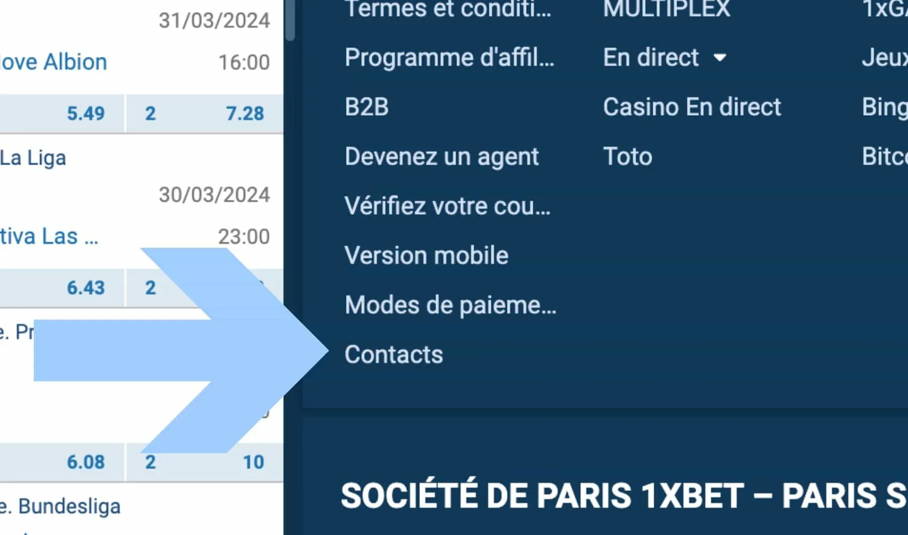 1xbet Cameroun Contacts guide