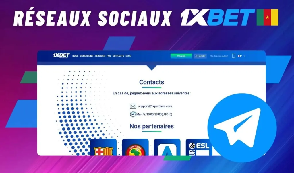 1xbet Cameroun site de paris Réseaux Sociaux