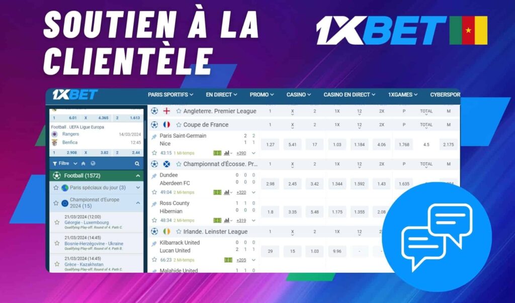 1xbet Cameroun Soutien à la clientèle l'information