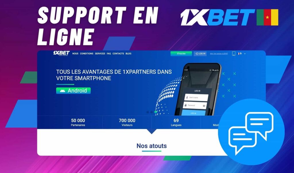 1xbet Cameroun l’applicatio Support en ligne