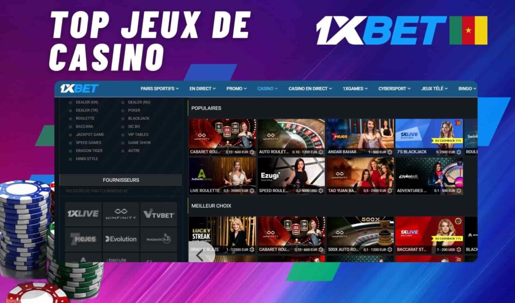 1xbet Cameroun Top 1xbet Jeux de Casino en ligne